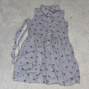 (2 for $10) carters Charming Floral Striped Kids Dress